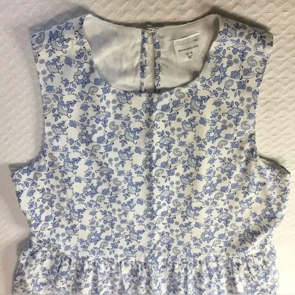 Abercrombie Kids Blue Poplin Tiered Maxi Dress Size 15-16 - Picture 4 of 12